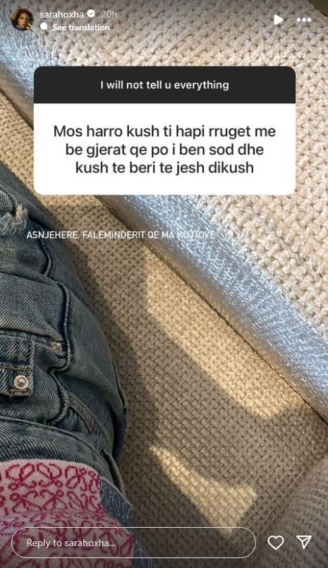 “Të bëri të jesh dikushi”; Sara merr një mesazh