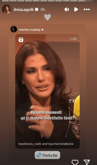 Ilnisa nis podcastin, Meritoni e poston në Instastory dhe i jep fund