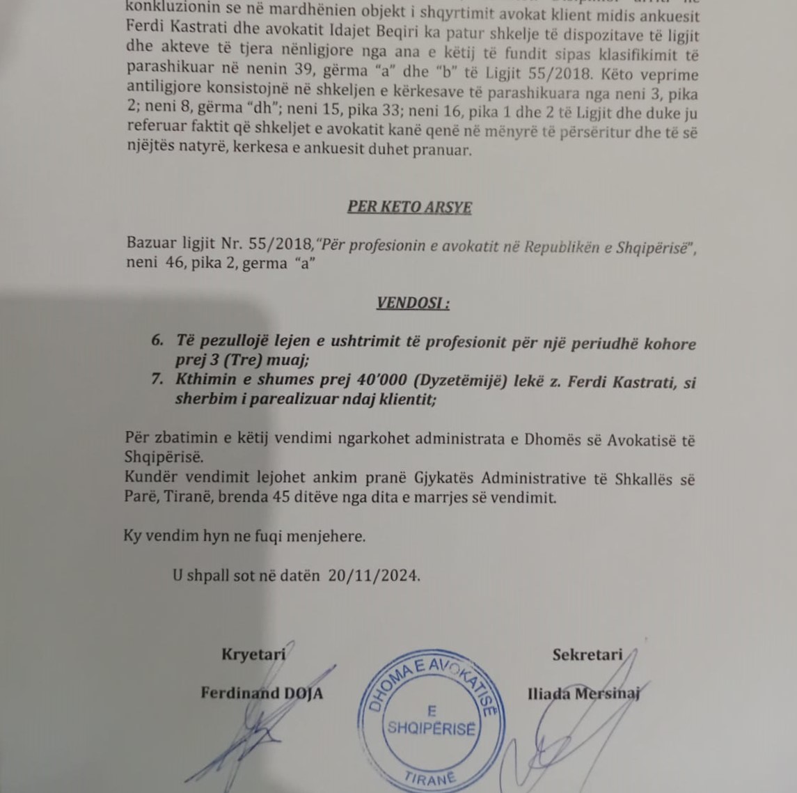 Dokumenti/ Zbulohen bëmat e avokatit mashtrues Idajet Beqiri, si zhvat dhe
