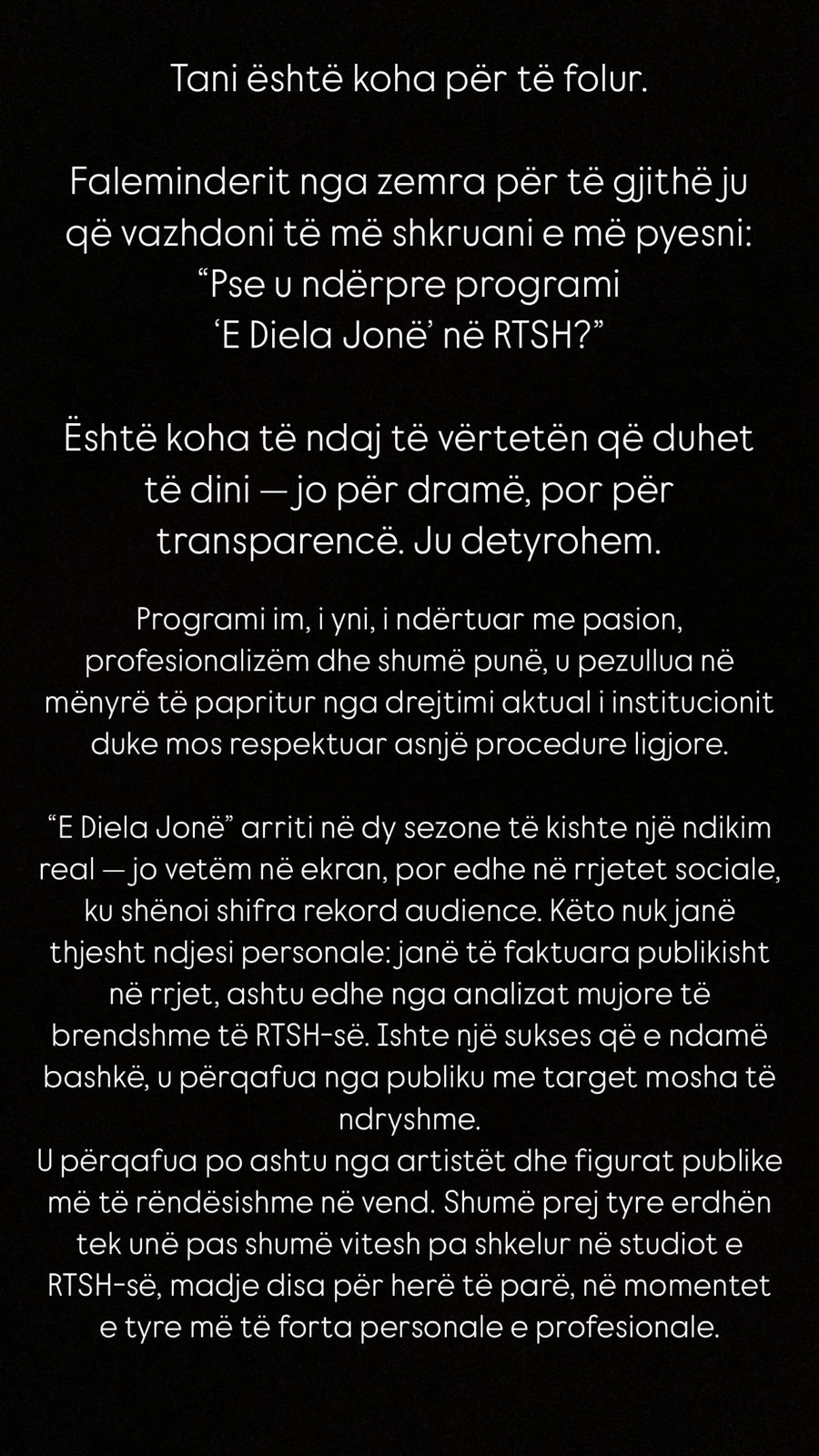 Nuk ndalen çudirat në RTSH, gazetarit i mbyllin emisionin në