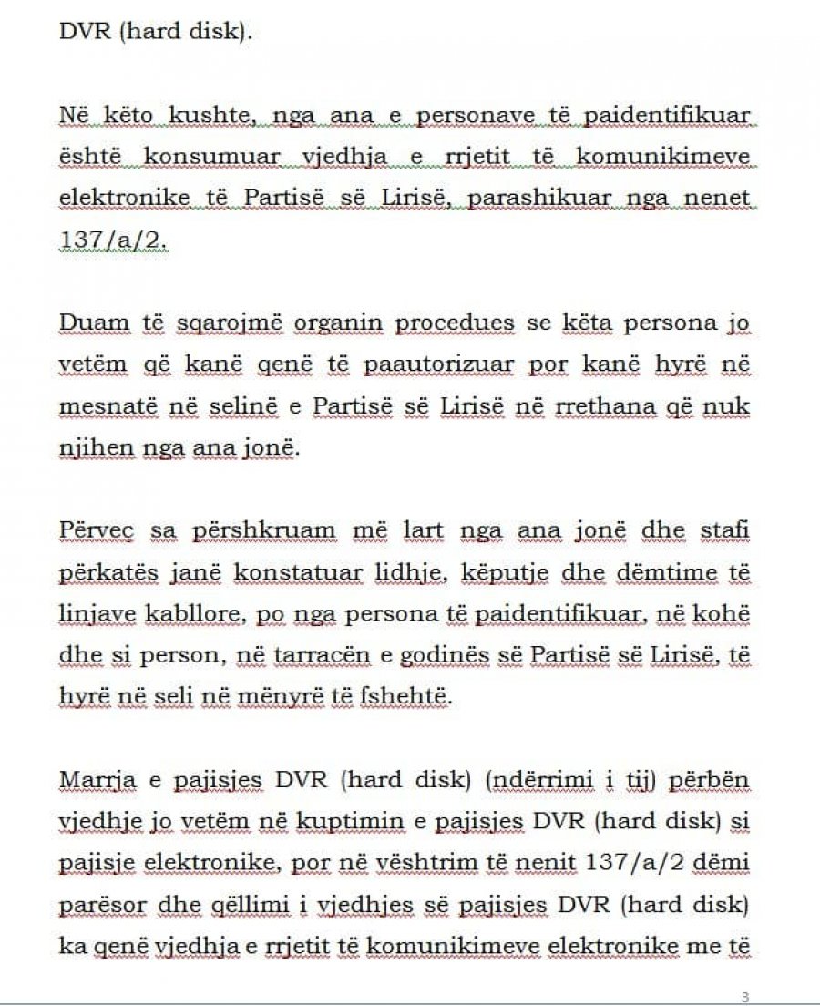 Meta kallëzim në Prokurorinë e Tiranës: Persona të