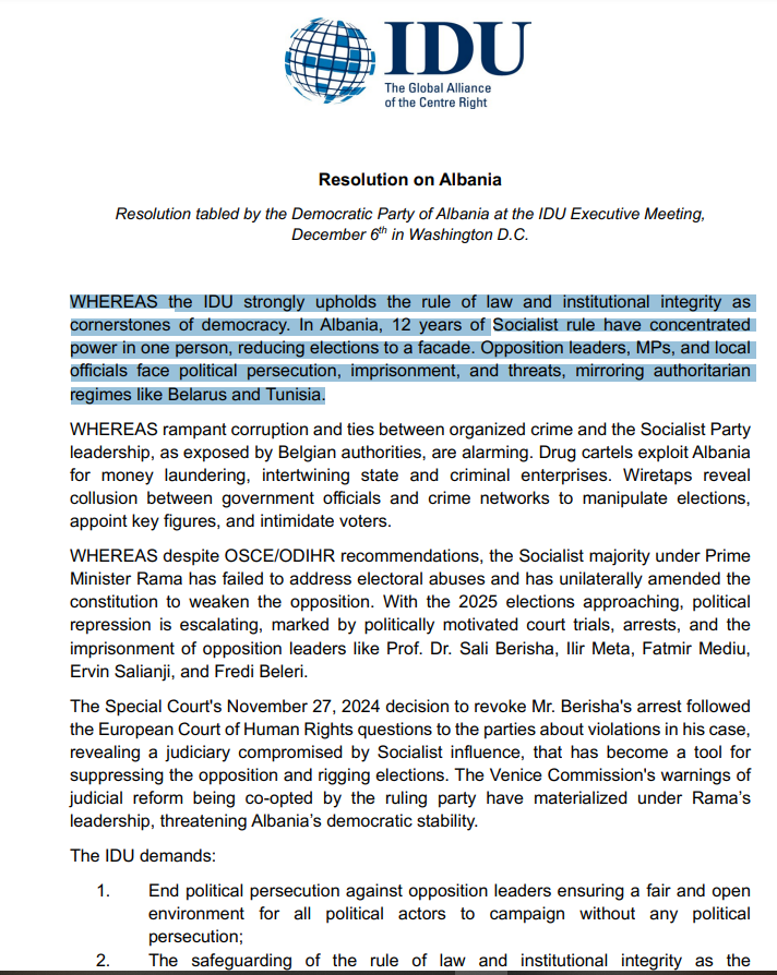 The third harshest resolution/ IDU: A technical government should be created for