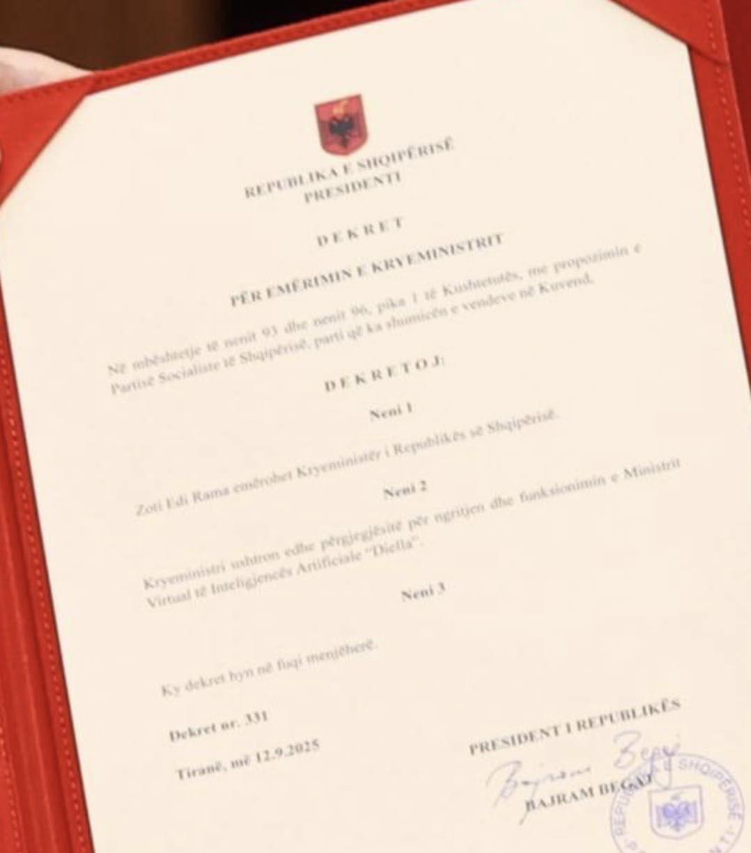 ‘Ministrja’ Diella përplas opozitën me Begajn: Ushtar