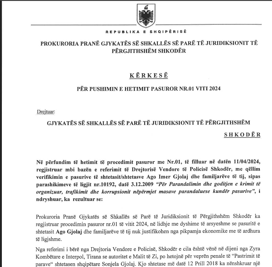 Pushohen hetimet ndaj Ago Gjolaj, pronarit të “8S2”, a do