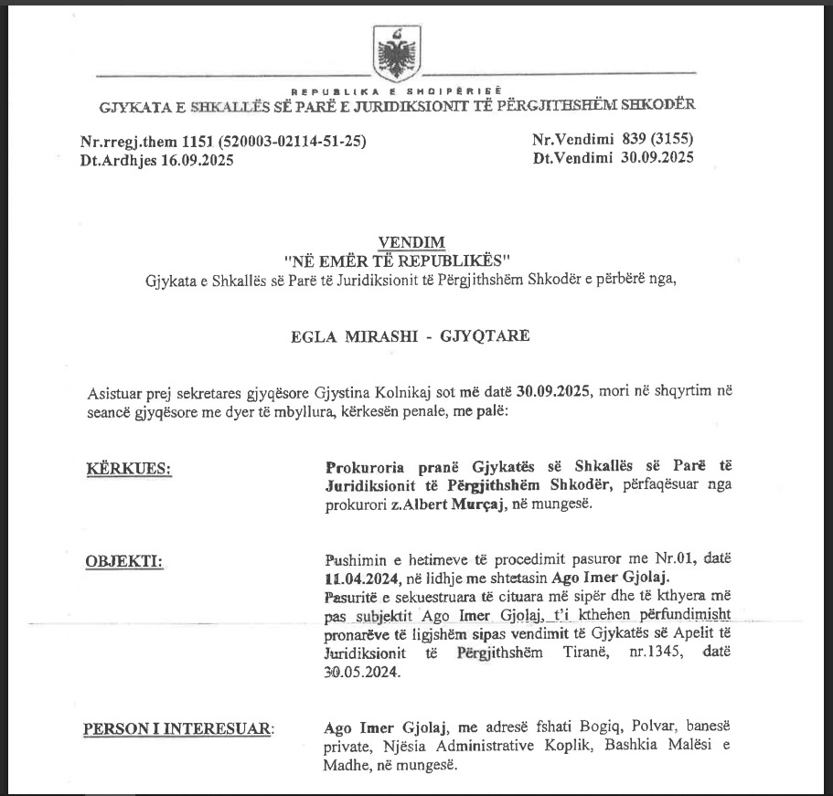 Pushohen hetimet ndaj Ago Gjolaj, pronarit të “8S2”, a do