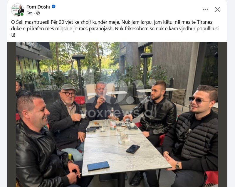 Berisha e akuzoi se ishte arratisur, Tom Doshi publikon FOTON me