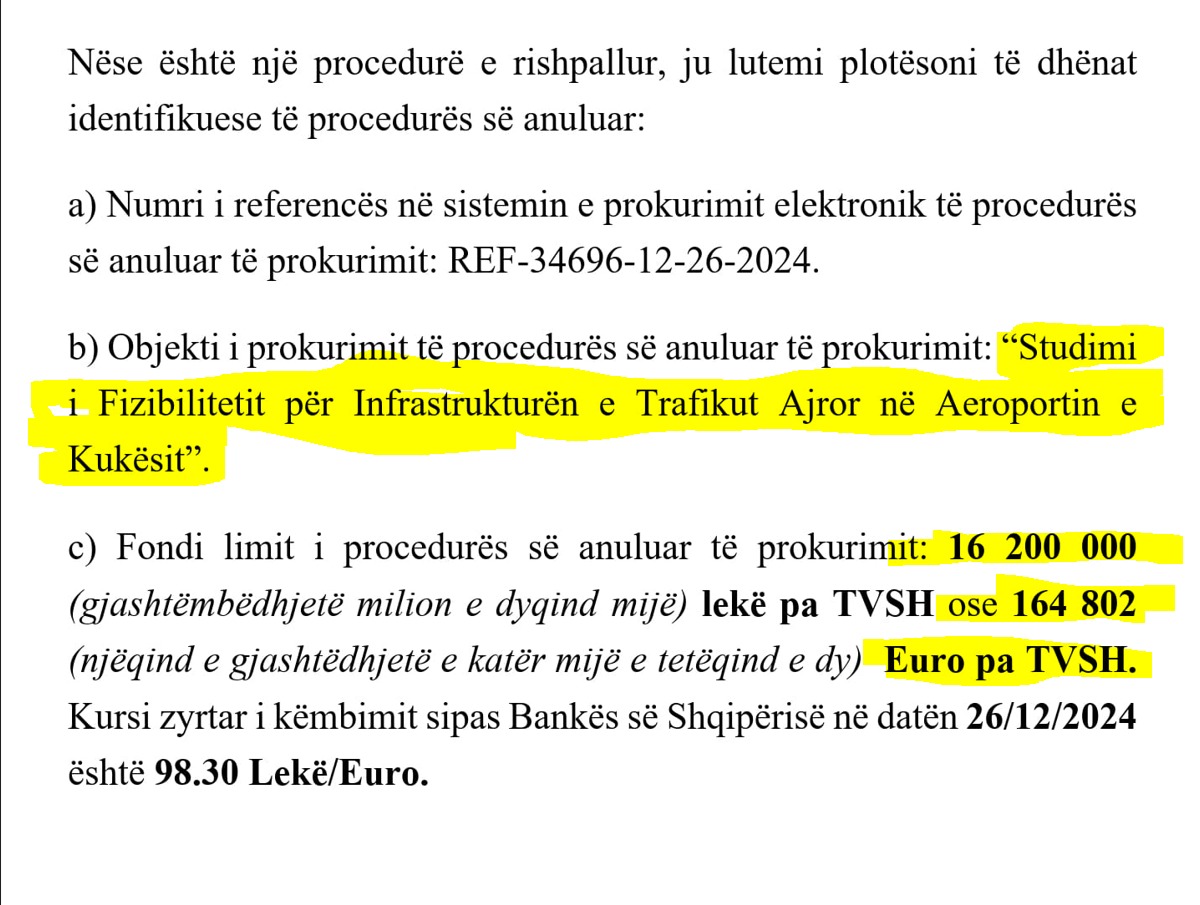 Shtetit i ngel në "derë" Aeroporti i Kukësit",