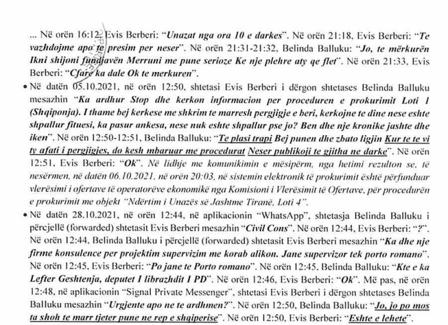 DOSJA e SPAK/ Balluku urdhëronte të ‘bllokohej’ firma e