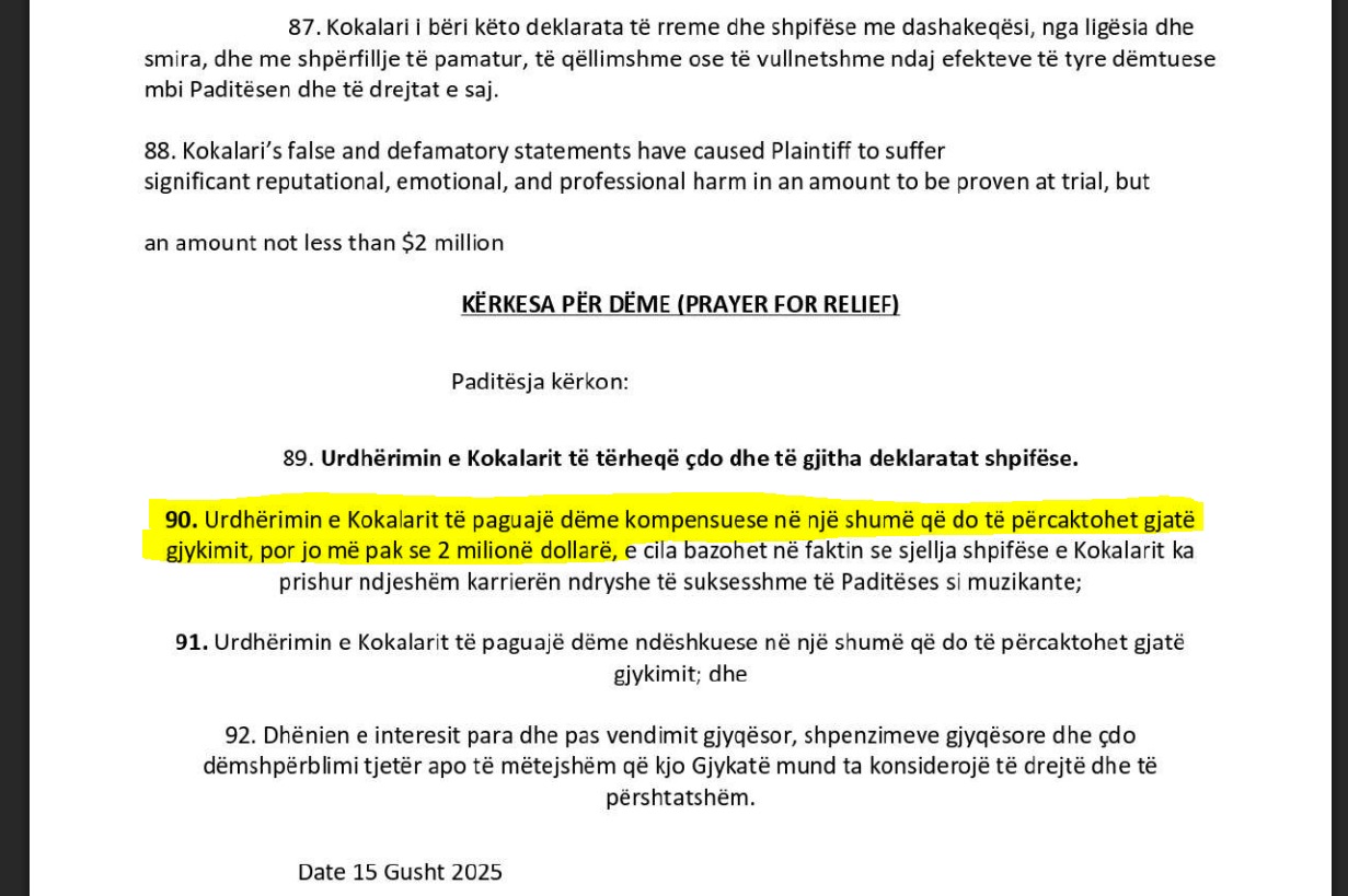 Ekskluzive/ Zbardhet padia 2 milionë USD e Bleona Qerretit ndaj Evi