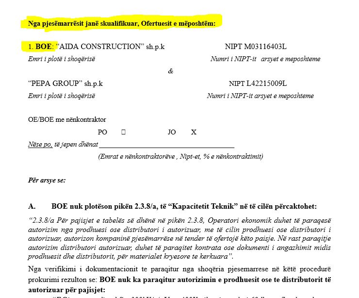 U paracaktua? Firma nga Bishqethemi fiton tenderin për Spitalin Lushnje,