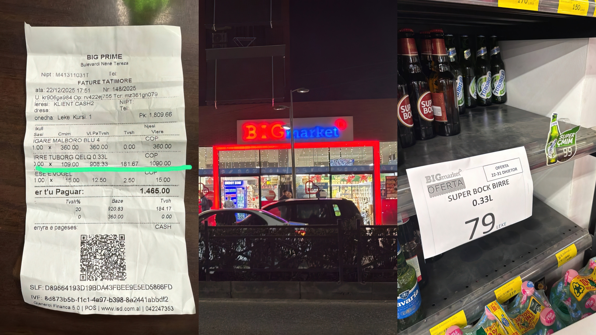 Rast i përsëritur i abuzimit të Big Market, çmimi në