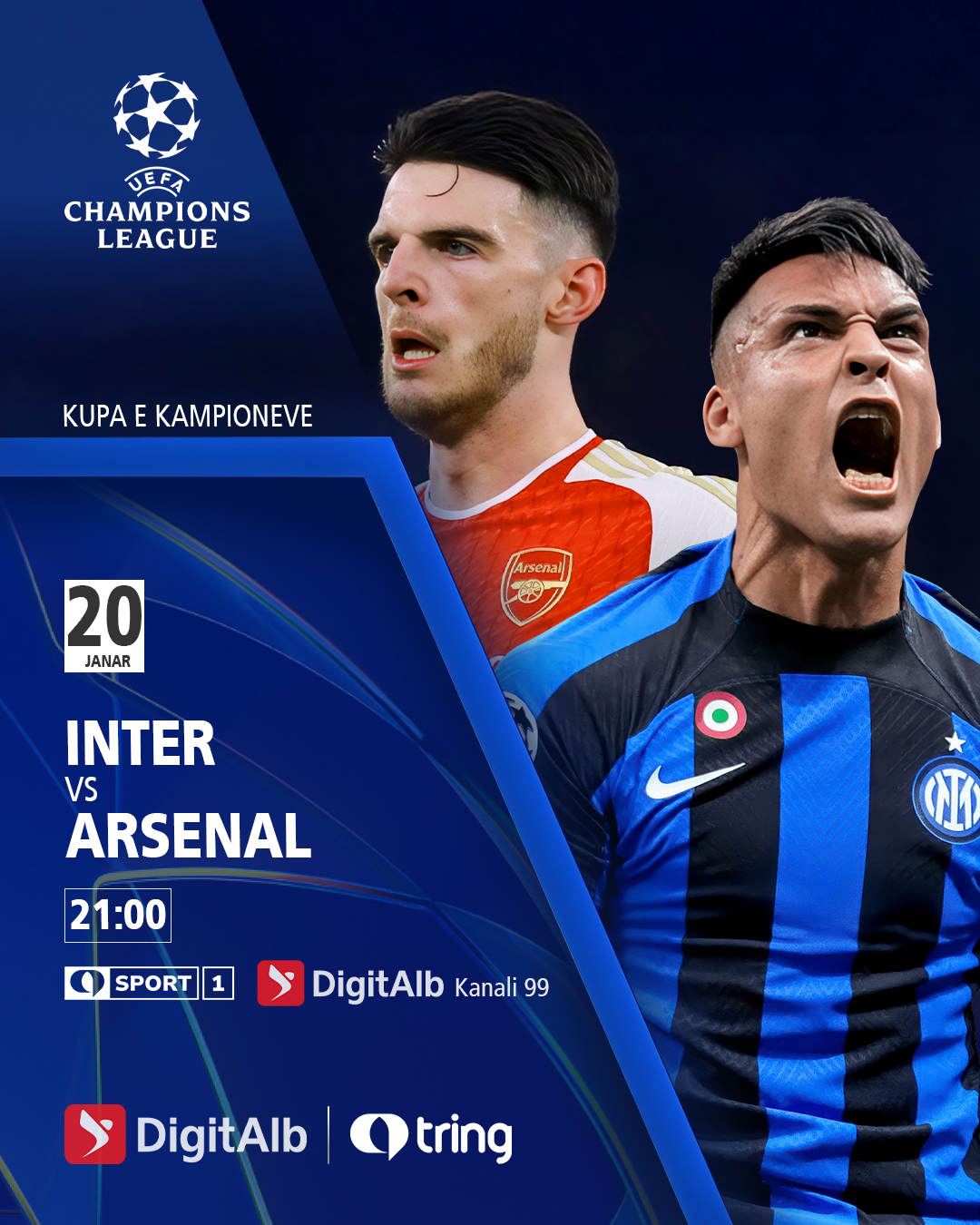 Champions League dhe gjithë kampionatet elitare të futbollit,