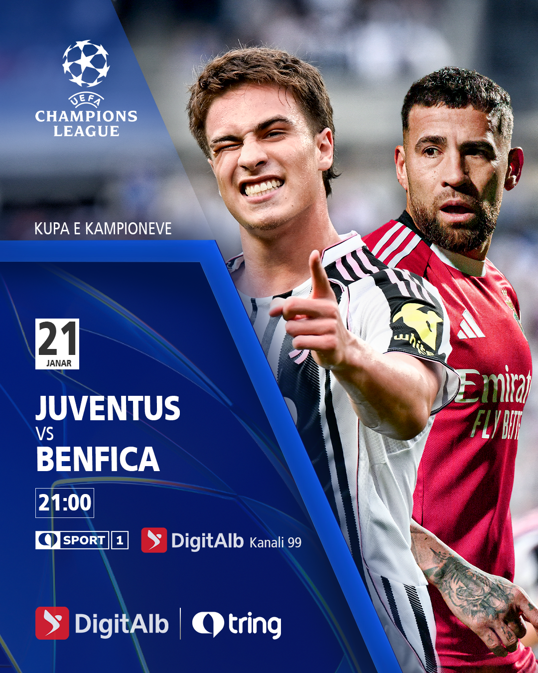 Champions League dhe gjithë kampionatet elitare të futbollit,