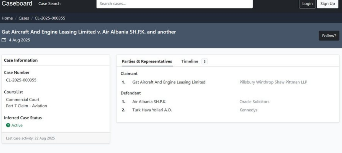 Amerikanët padisin Air Albanian në gjykatën angleze:
