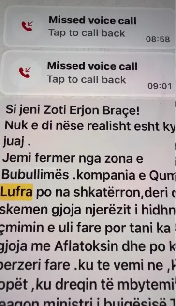 Erion Braçe nxjerr denoncimin e blegtorit: Kompania "Lufra" po