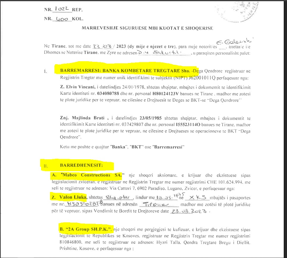 Afera e Aeroportit të Vlorës - Transaksionet e dyshimta të