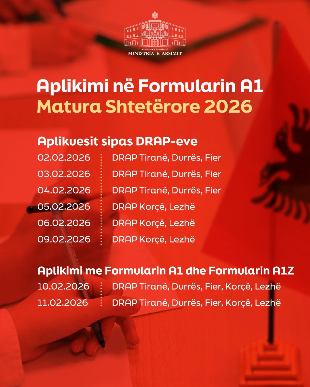 Dalin DATAT, ja kur nis aplikimi i formularit A1 dhe A1Z për