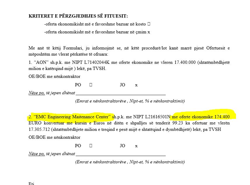 Dy drejtorët në 2015-ën u arrestuan se favorizuan firmën e
