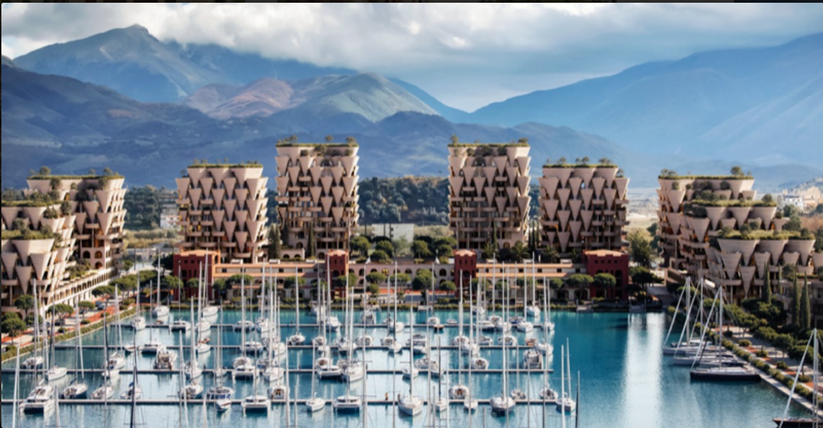 22 Türme mit bis zu 15 Stockwerken / Wie Marina Orikum entfremdet wurde: Von den Italienern bis