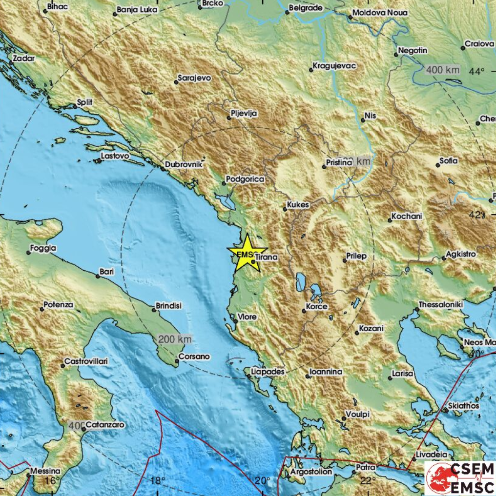 Lëkundje të lehta tërmeti në afërsi të Vorës