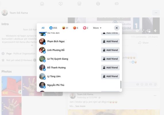 Fushata në Facebook: Faqe anonime, bot-e nga Vietnami dhe Inteligjencë
