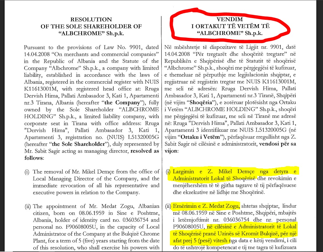 “Koka turku” në Bulqizë, shkarkohet drejtori i