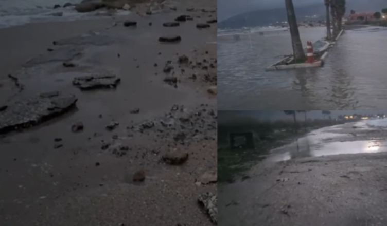 Fenomen i rrallë në Orikum: Deti ngrihet mbi 1.5 metra, përmbyten